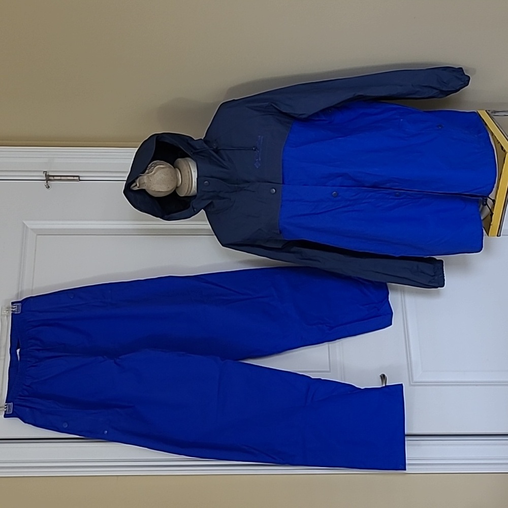 2 Pc Jacket Pants Columbia Sportswear Co Women's Hooded Waterproof Color Block M